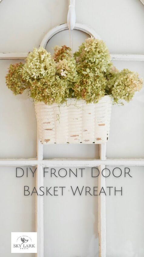 diy front door basket wreath