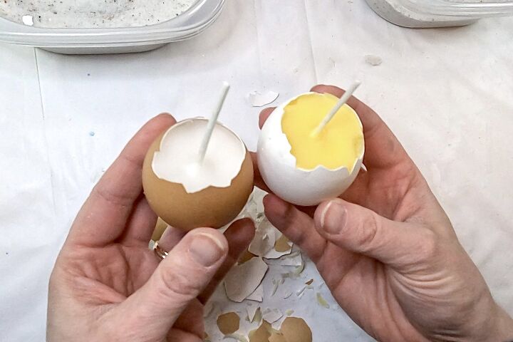 pantalla de pascua y fabricacin de velas de huevo