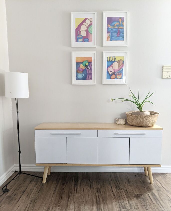 ikea hack how to turn an ikea tv stand into a mid century sideboard