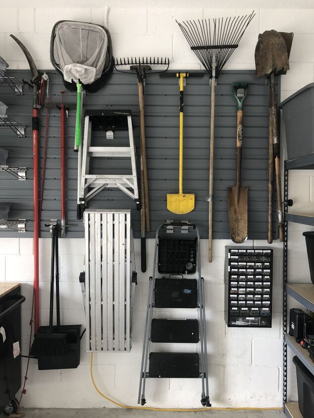clean and organize messy yard tools in your garage