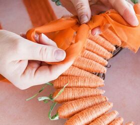 corona de zanahorias reciclada de 15 de dollar tree