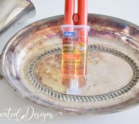 turn vintage silver plate into a beautiful tiered tray