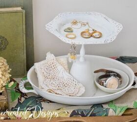 turn vintage silver plate into a beautiful tiered tray