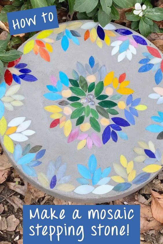 make a mosaic stepping stone fun diy garden art