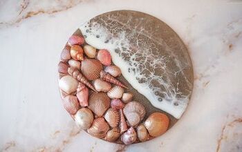 Conchas marinas y océano de resina
