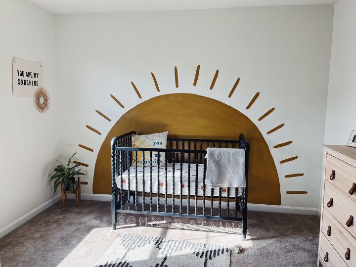 easy quick accent wall idea for nursery
