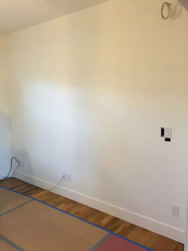 ikea billy bookcase hack tutorial, Our starting point a blank wall