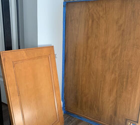 Do THIS to the upper cabinets and THIS to the lower cabinets