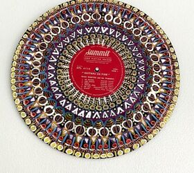 transform a vinyl record into a piece of mindful mandala art, Vinyl mandala art