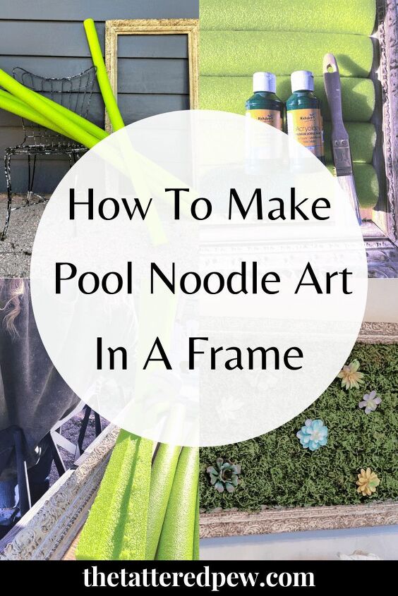 how to make pool noodle art in a frame