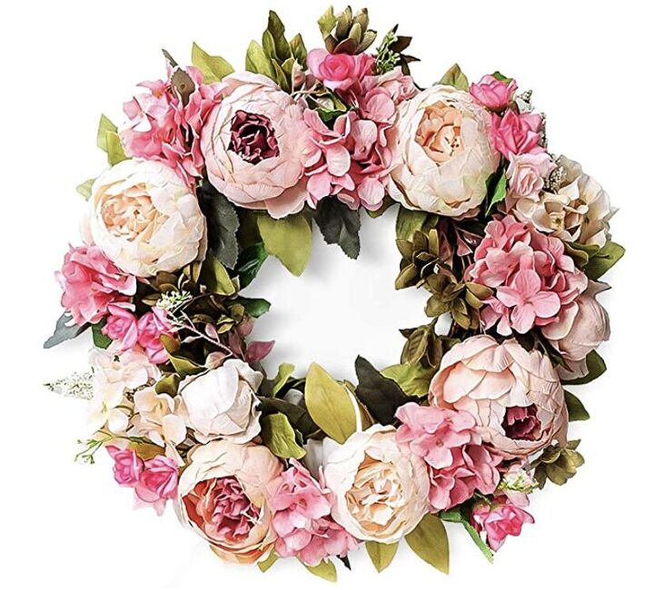 how to make a peony floral wreath, 15 Peony Wreath