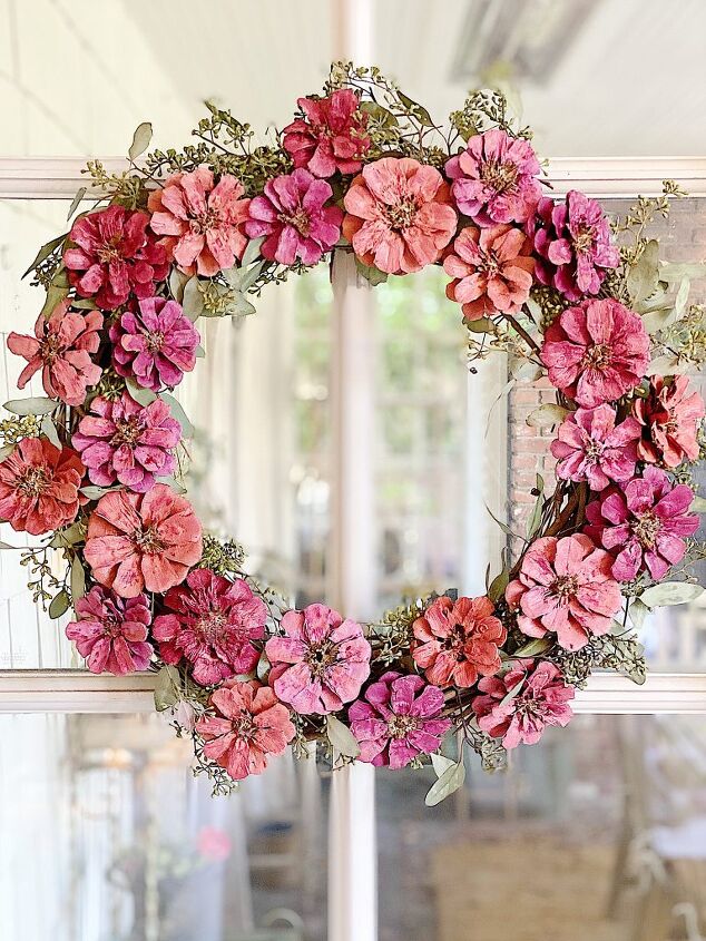 how to make a peony floral wreath, How to Make a Spring Wreath