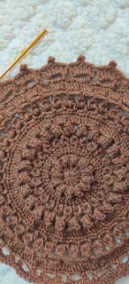 como fazer croch um trivet redondo texturizado