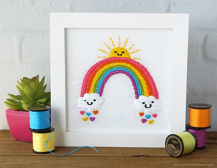 sunshine rainbow embroidery pattern