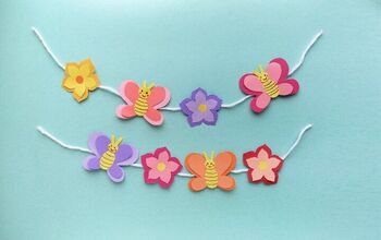  Esta adorável guirlanda de borboletas é perfeita para decoração de primavera e verão.