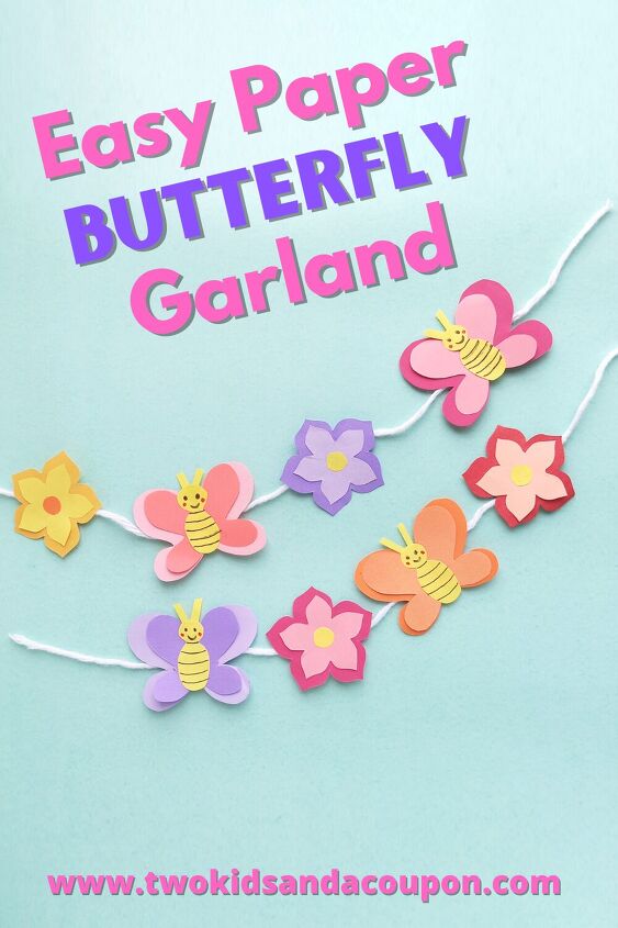 esta adorable guirnalda de mariposas es perfecta para la decoracin de primavera y
