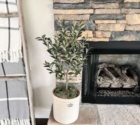 how to style a faux olive tree, The finished look