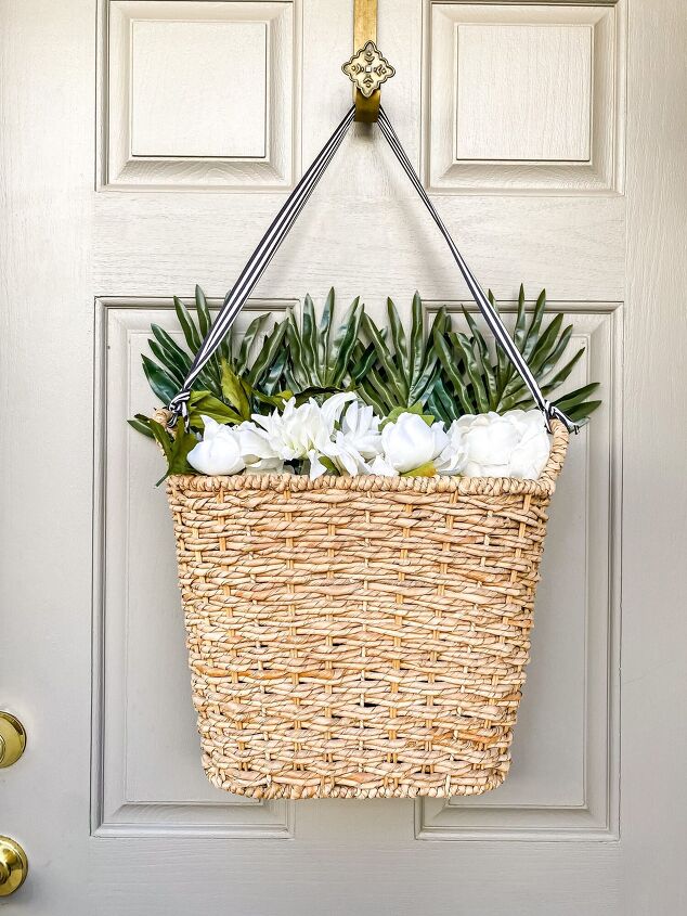 haz una sencilla cesta para la puerta para todas las estaciones