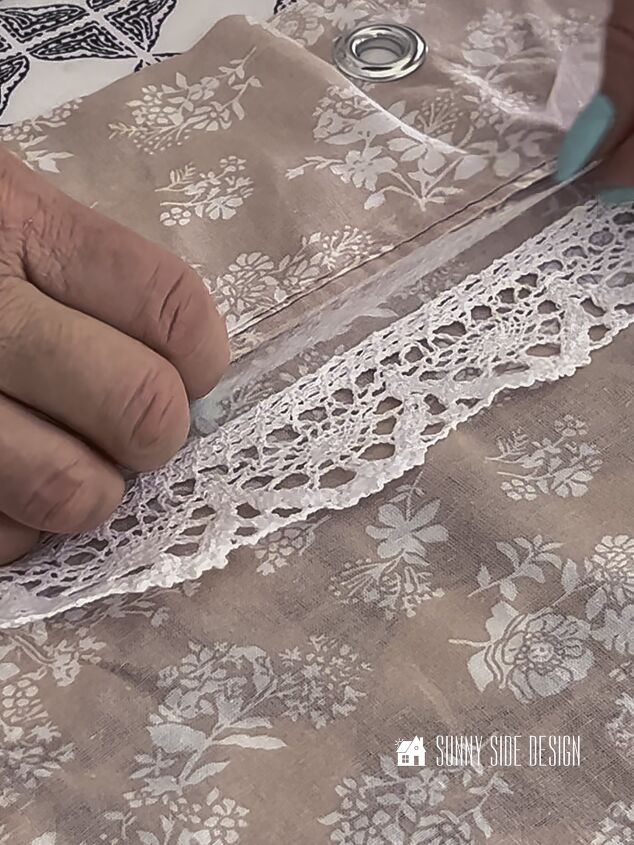 No Sew Shower Curtain