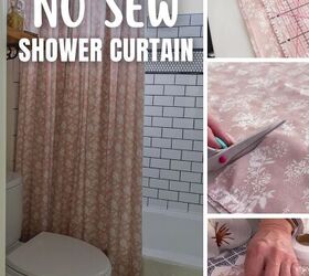 No Sew Shower Curtain