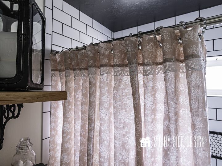 No Sew Shower Curtain
