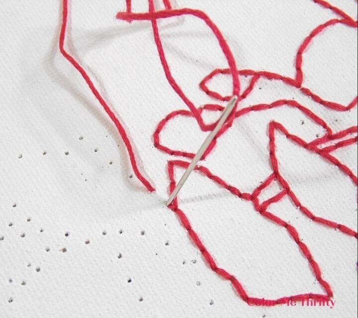 easy diy embroidery art on canvas