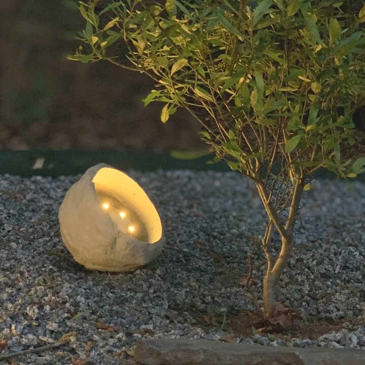 How to DIY a Concrete Rock Solar Light and Illuminate Your Yard | Hometalk
