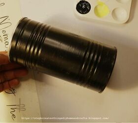 Use an empty can to make a Dollar Tree solar light look much cuter