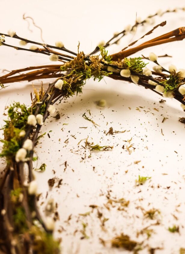 rustic and natural spring wreath