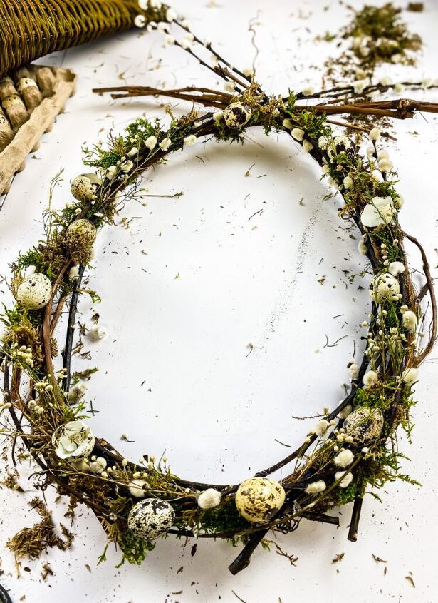 rustic and natural spring wreath