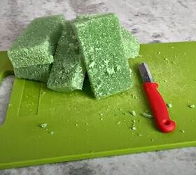 She cuts Dollar Tree foam blocks into pieces and hangs them all around her door (gorgeous!)