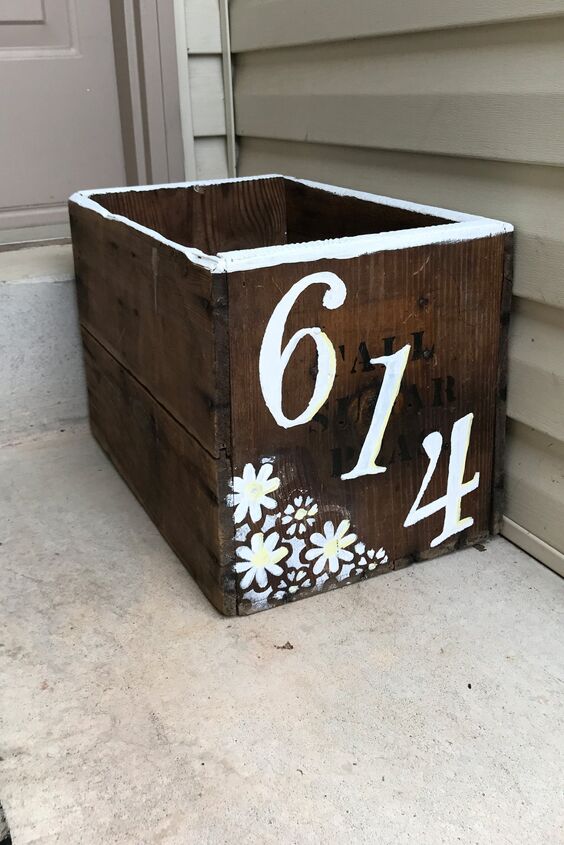 how to update a diy front porch storage box