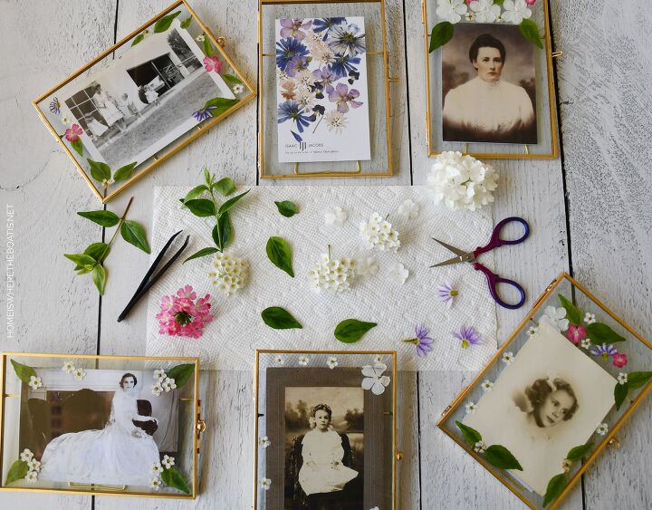 marcos de fotos de flores prensadas para el da de la madre