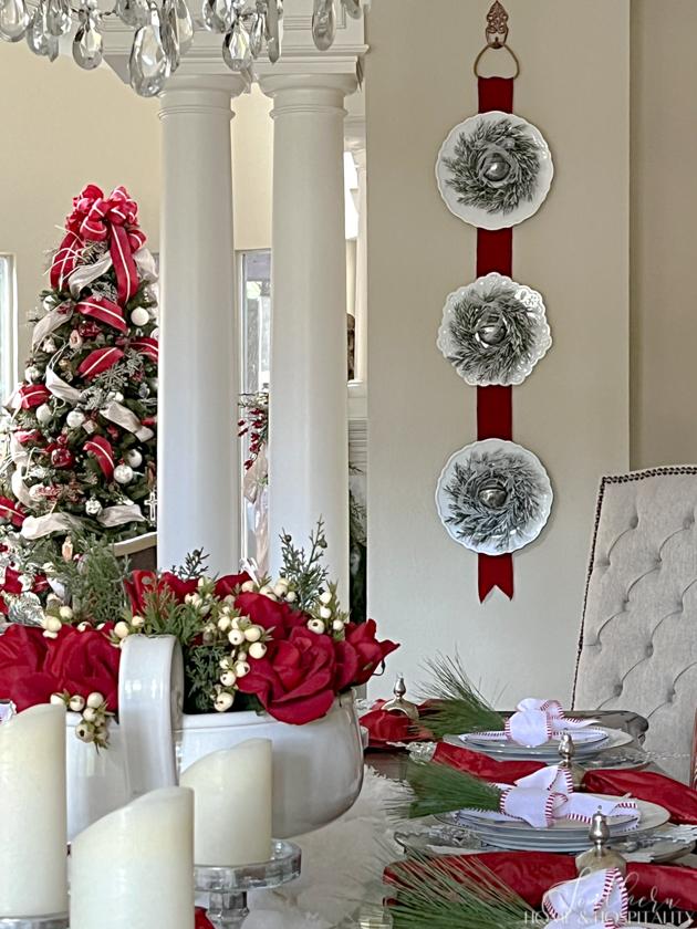 christmas craft triple wreath wall decor