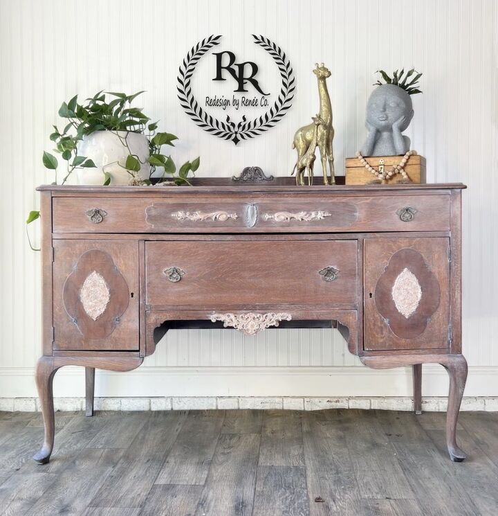 vintage buffet redesign with country chic wax and iflex wood mouldings
