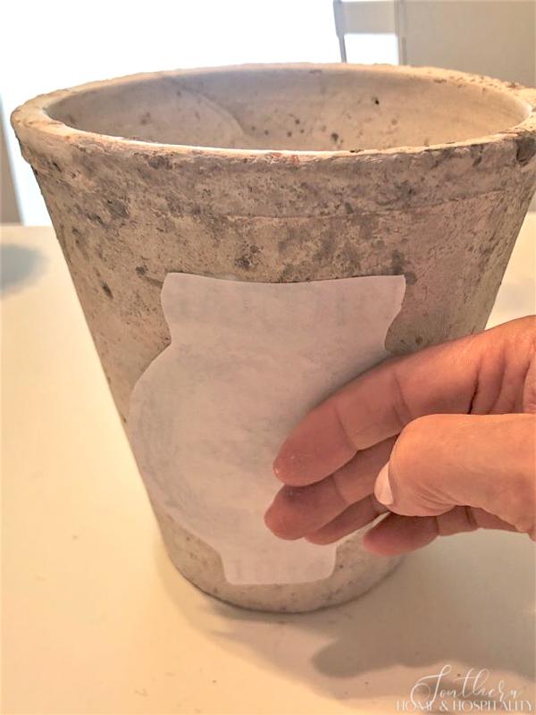 diy aged french pots