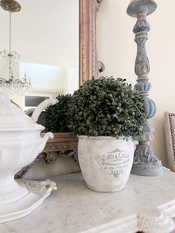 diy aged french pots