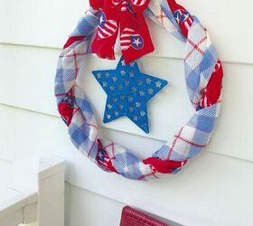diy americana scarf wreath