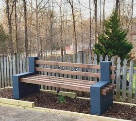 diy cinder block bench cute outdoor seating