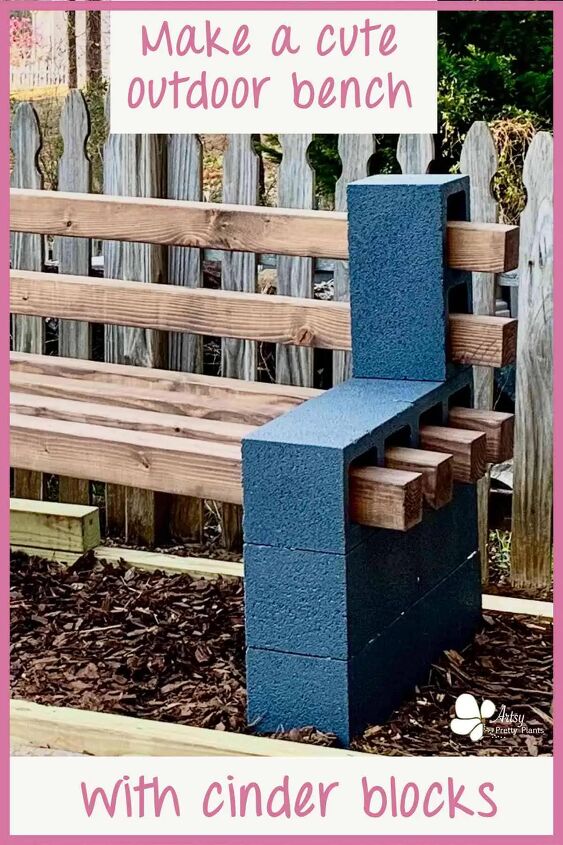 diy cinder block bench cute outdoor seating