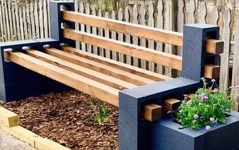 DIY Cinder Block Bench: Cute Outdoor Seating