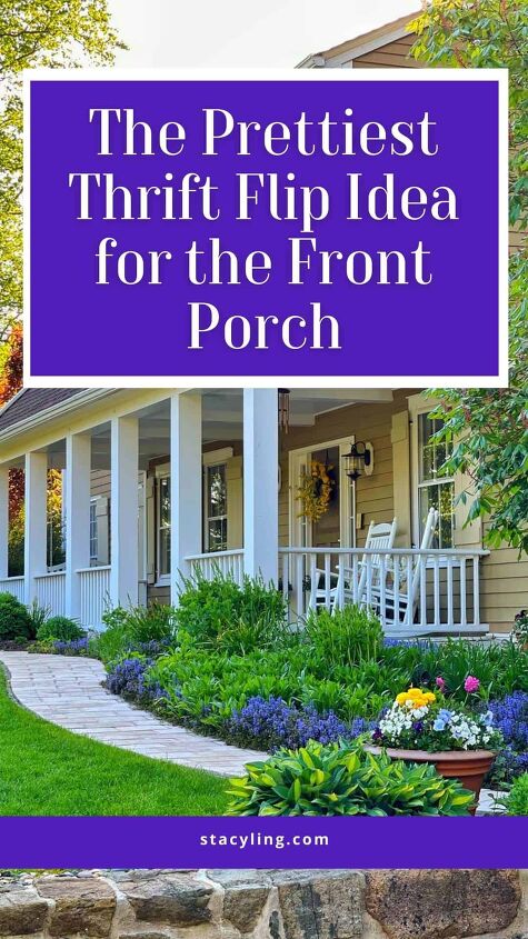 the prettiest thrift flip idea for the front porch