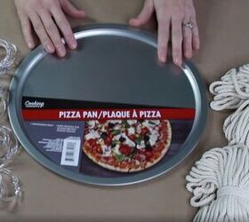 dollar store pizza pan upcycle