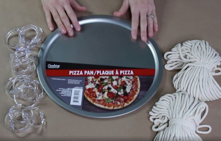dollar store pizza pan upcycle