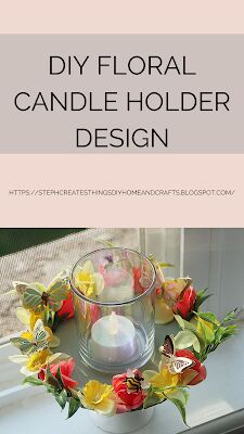 diy floral candle holder design