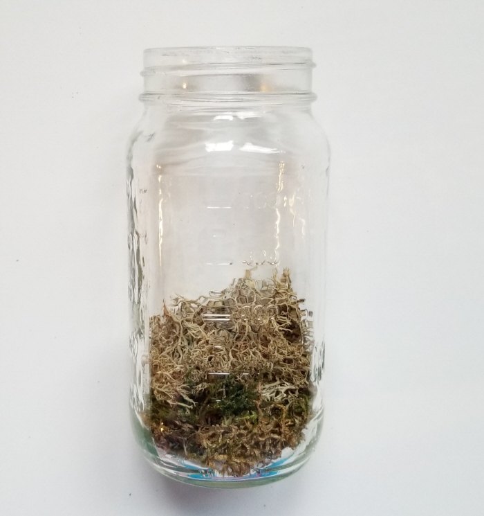 luz noturna de fada reciclada em uma jarra