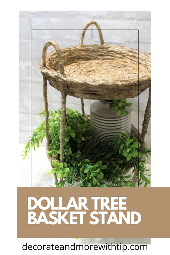 soporte de cesta tejida a mano de dollar tree