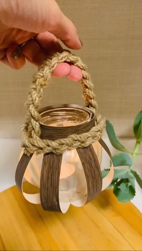 candelabro diy inspirado em um pingente de madeira curvo com bordas