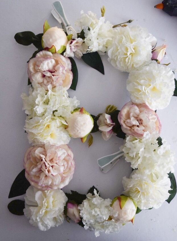 use dollar store flowers to create personalised wall art