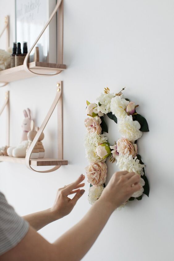 use dollar store flowers to create personalised wall art